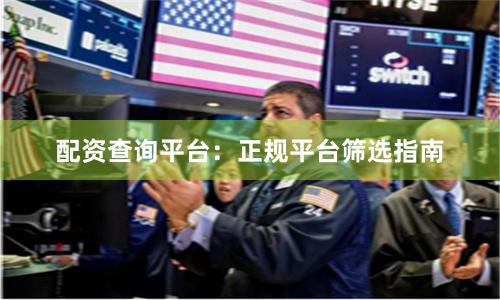 配资查询平台:正规平台筛选指南